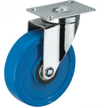 Roulette en PVC bleu biaxial de roue de taille moyenne de 3 pouces